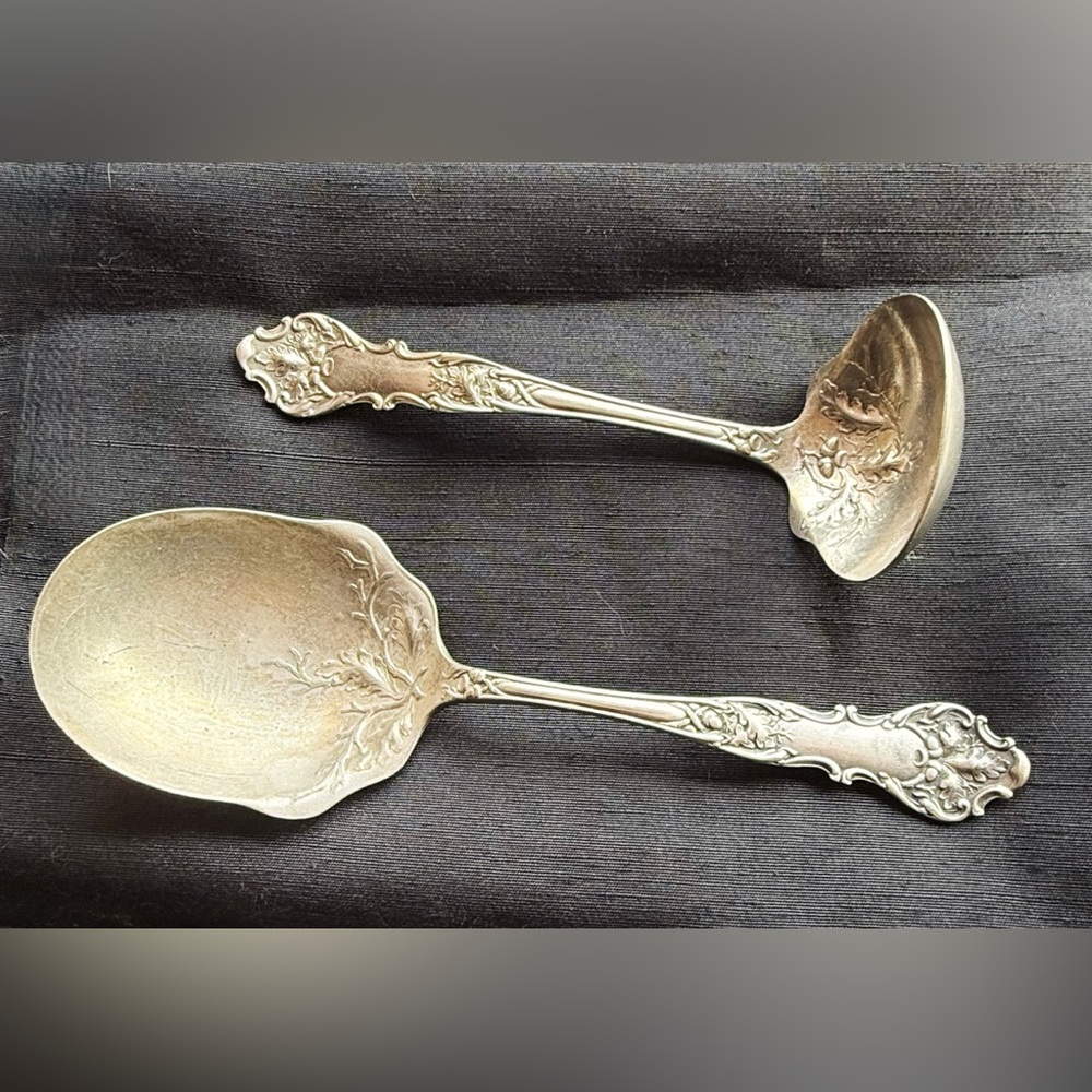 Vintage Roger’s Bros. Serving Spoon and Ladle Set - Silver Plated